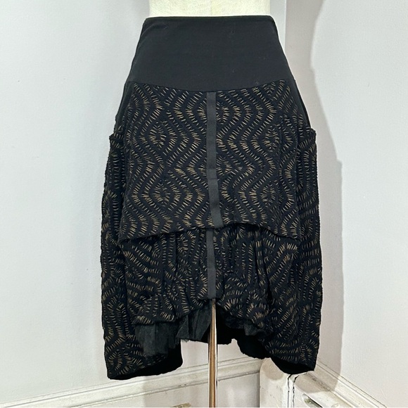 Aimee G Textured Gathered Skirt Small - Picture 3 of 8